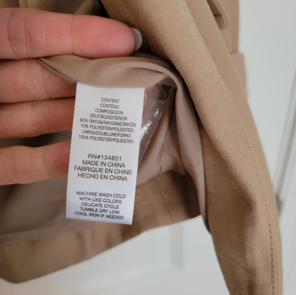 🆕️🤎 WAYF Betty Notched Lapel Blazer Beige Tan Classic Tan - Picture 4 of 12